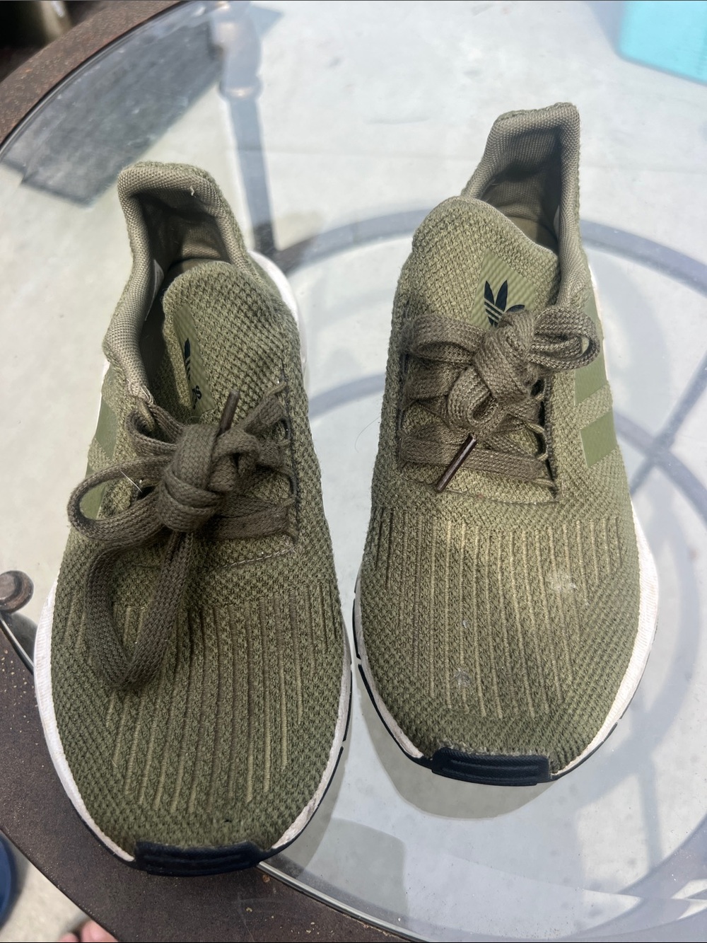 adidas Swift Run J Kids Sneakers Olive Cargo Green Size 3.5Y (Fits Women’s 5.5)